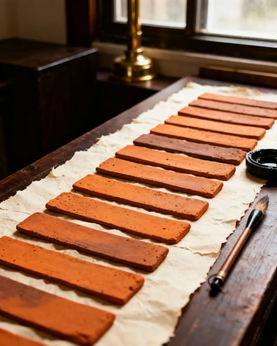 Clay tablets on paper